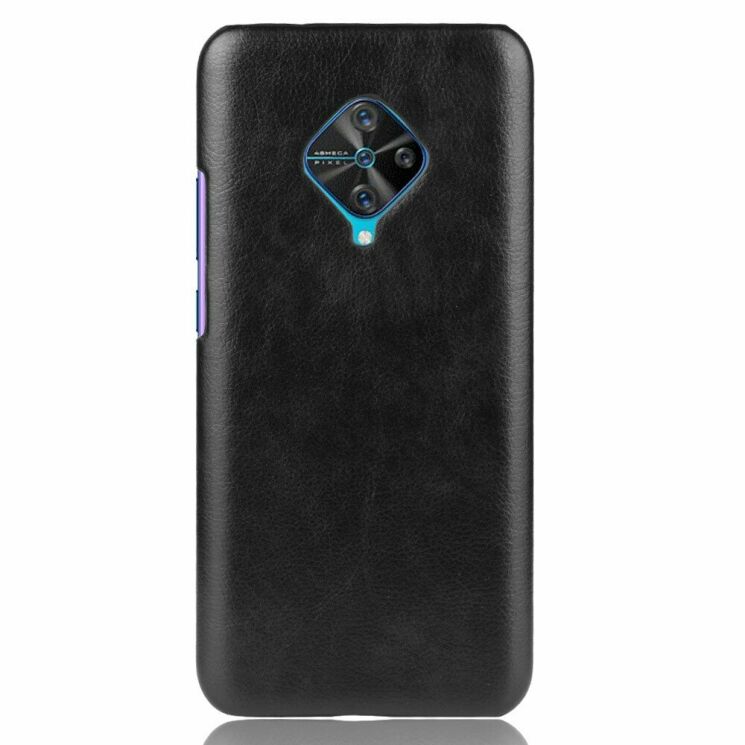 Защитный чехол Deexe Leather Back Cover для VIVO V17 - Black: фото 2 из 7