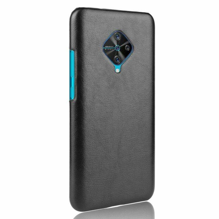 Защитный чехол Deexe Leather Back Cover для VIVO V17 - Black: фото 3 из 7