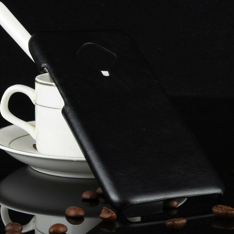 Защитный чехол Deexe Leather Back Cover для VIVO V17 - Black: фото 5 из 7
