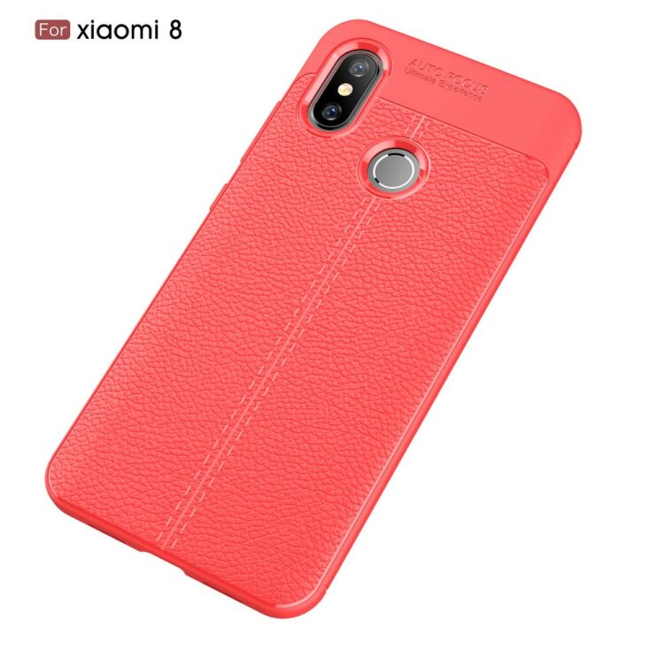 Защитный чехол Deexe Leather Cover для Xiaomi Mi 8 - Red: фото 2 из 10