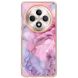 Защитный чехол Deexe Marble Case для OPPO Reno 12 F/FS - Rose (377801RO). Фото 2 из 8