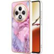 Защитный чехол Deexe Marble Case для OPPO Reno 12 F/FS - Rose (377801RO)