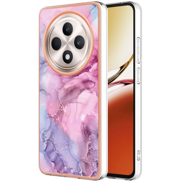 Защитный чехол Deexe Marble Case для OPPO Reno 12 F/FS - Rose: фото 1 из 8