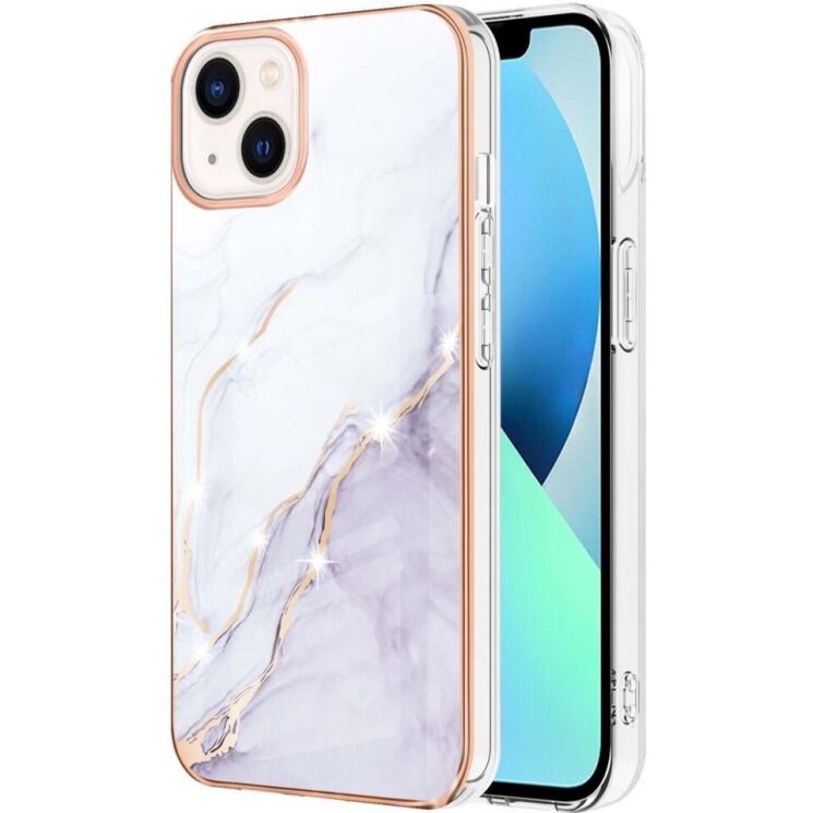 Защитный чехол Deexe Marble Style для Apple iPhone 15 Pro Max - White: фото 1 из 5