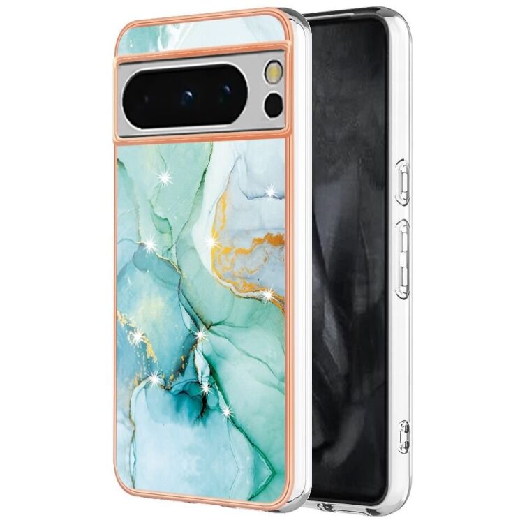 Защитный чехол Deexe Marble Style для Google Pixel 8 Pro - Green: фото 1 из 6