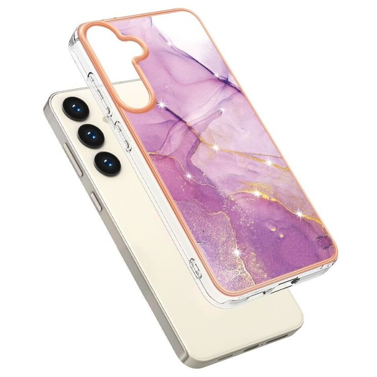 Защитный чехол Deexe Marble Style для Samsung Galaxy S24 Plus - Light Purple: фото 2 из 6