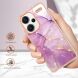 Защитный чехол Deexe Marble Style для Xiaomi Redmi Note 13 Pro+ - Purple (340574V). Фото 4 из 6