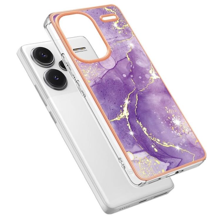 Защитный чехол Deexe Marble Style для Xiaomi Redmi Note 13 Pro+ - Purple: фото 2 из 6