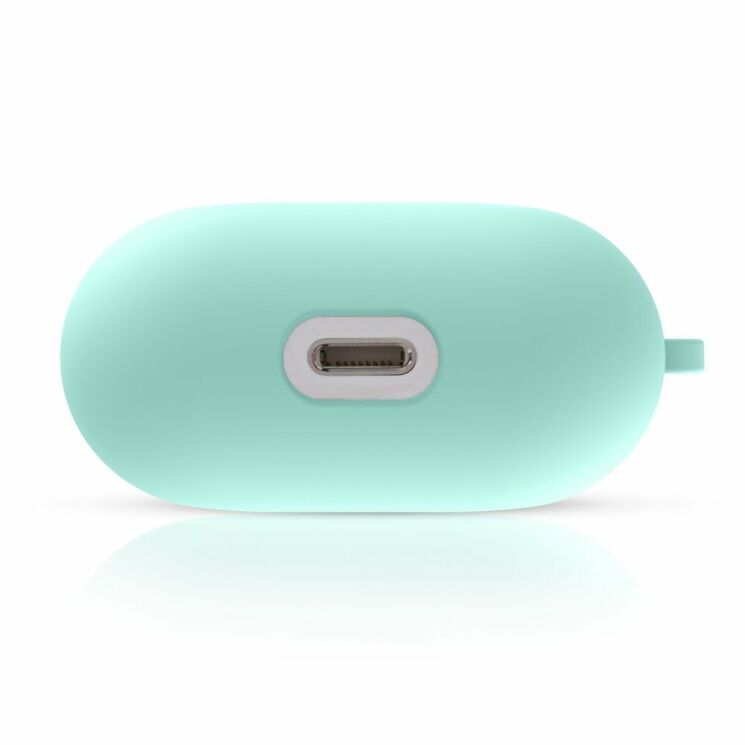 Защитный чехол Deexe Matte Case для Apple AirPods 1 / 2 - Cyan: фото 6 из 6