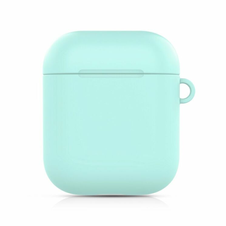 Защитный чехол Deexe Matte Case для Apple AirPods 1 / 2 - Cyan: фото 2 из 6