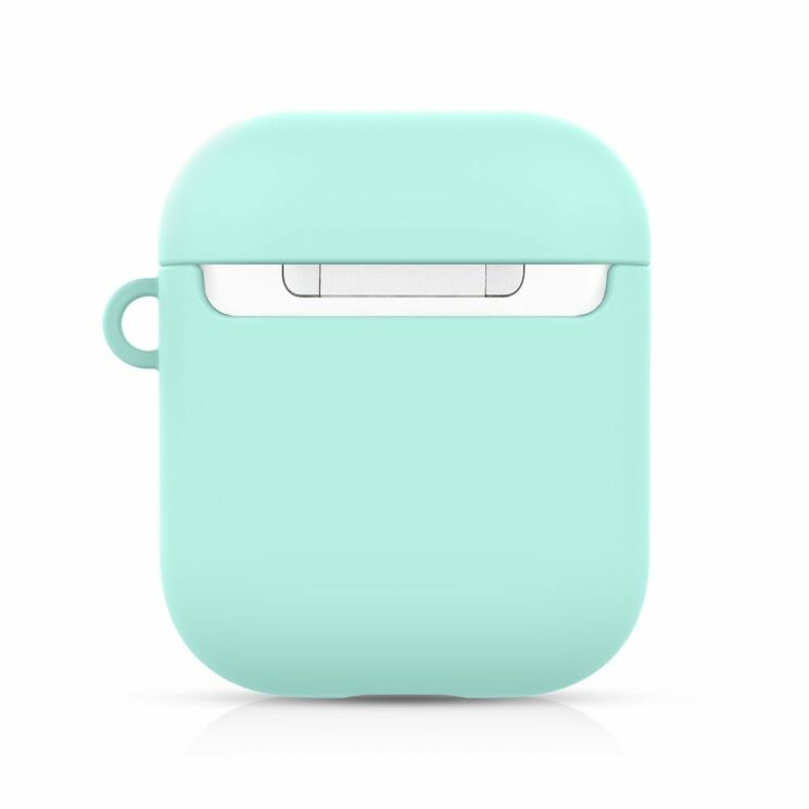 Защитный чехол Deexe Matte Case для Apple AirPods 1 / 2 - Cyan: фото 3 из 6