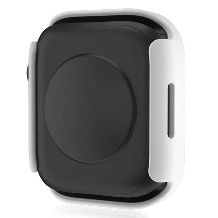 Захисний чохол Deexe Matte Fit для Apple Watch 45 mm (7 / 8 / 9 Series) - White: фото 4 з 5