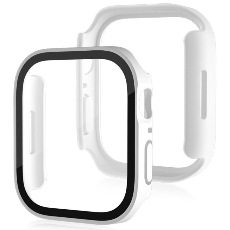 Захисний чохол Deexe Matte Fit для Apple Watch 45 mm (7 / 8 / 9 Series) - White: фото 2 з 5
