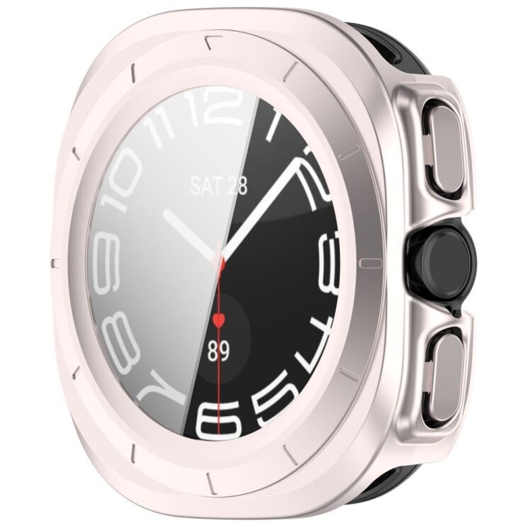 Защитный чехол Deexe Protective Frame для Samsung Galaxy Watch Ultra (47mm) - Starlight: фото 2 из 7