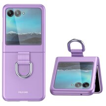 Захисний чохол Deexe Ring Case для Motorola Razr 40 Ultra - Purple: фото 1 з 9