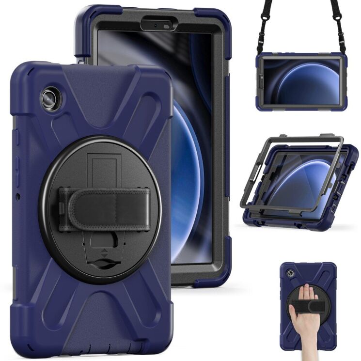 Защитный чехол Deexe Shockproof Case для Samsung Galaxy Tab A9 (X110/115) - Navy Blue: фото 1 из 6