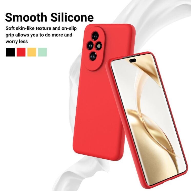 Защитный чехол Deexe Silicone Case для Honor 200 Pro - Red: фото 3 из 8