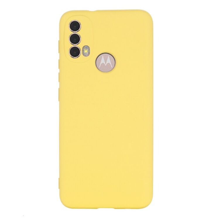 Защитный чехол Deexe Silicone Case для Motorola Moto E20 / E40 - Yellow: фото 3 из 11