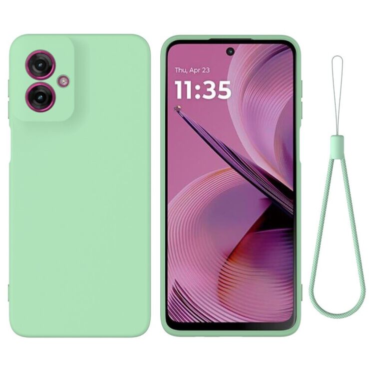 Захисний чохол Deexe Silicone Case для Motorola Moto G55 - Green: фото 1 з 8