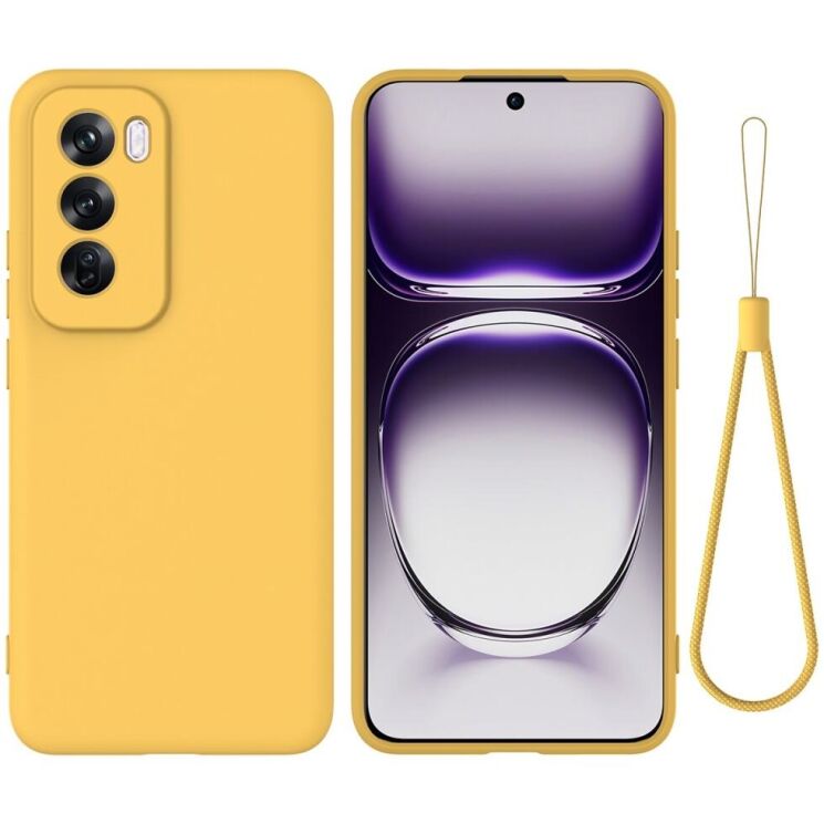 Защитный чехол Deexe Silicone Case для OPPO Reno 12 Pro - Yellow: фото 1 из 8