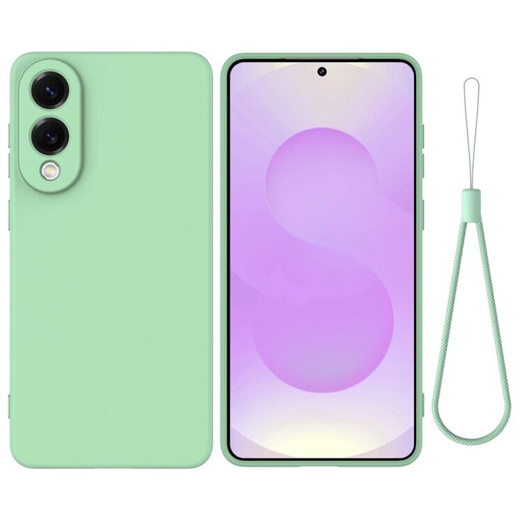 Защитный чехол Deexe Silicone Case для Samsung Galaxy S25 Edge (S937) - Green: фото 1 из 9