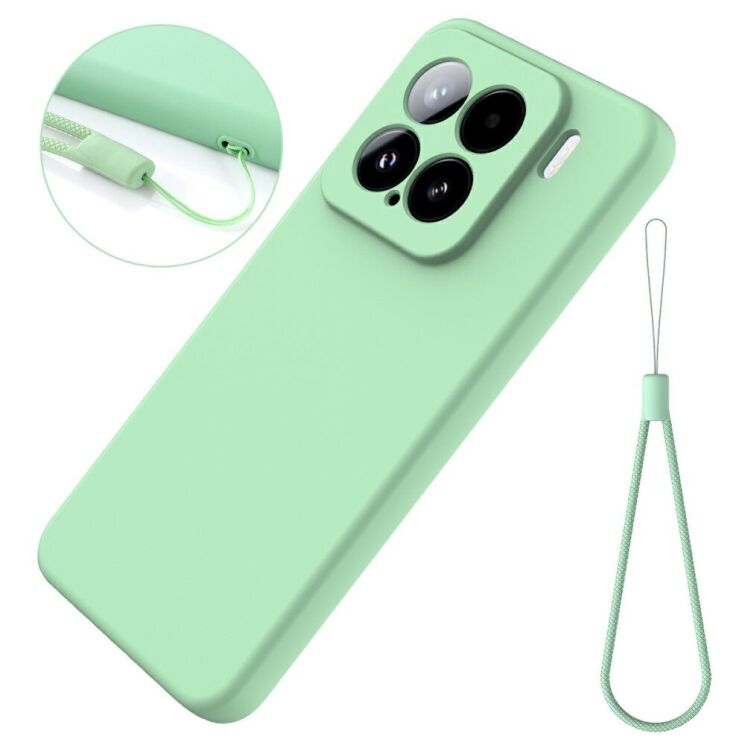 Защитный чехол Deexe Silicone Case для Xiaomi 15 - Green: фото 2 из 8