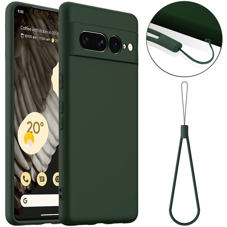 Защитный чехол Deexe Silicone Case with MagSafe для Google Pixel 7 Pro - Dark Green: фото 1 из 9