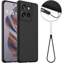 Защитный чехол Deexe Silicone Case with MagSafe для Motorola Edge 50 Neo - Black: фото 1 из 9