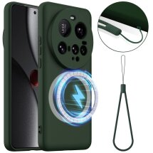 Защитный чехол Deexe Silicone Case with MagSafe для Xiaomi 15 Ultra - Dark Green: фото 1 из 8