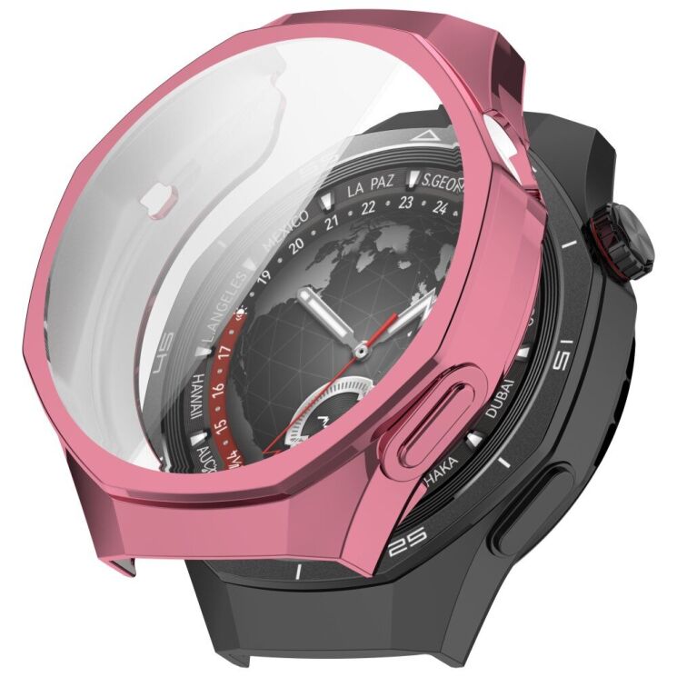 Защитный чехол Deexe Silicone Frame для Huawei Watch GT 5 Pro (46mm) - Pink: фото 1 из 7