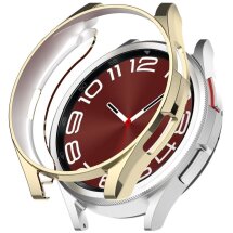 Захисний чохол Deexe Silicone Frame для Samsung Galaxy Watch 6 Classic (47mm) - Gold: фото 1 з 8