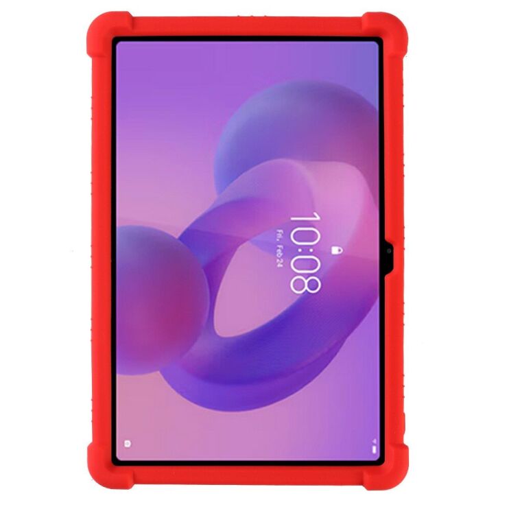 Захисний чохол Deexe Silicone Kickstand для Lenovo Tab K11 Gen 2 / Idea Tab (TB336) - Red: фото 3 з 10