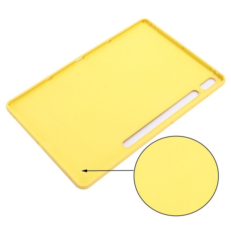 Защитный чехол Deexe Silicone Shell для Samsung Galaxy Tab S7 Plus (T970/975) / S8 Plus (T800/806) - Yellow: фото 6 из 12