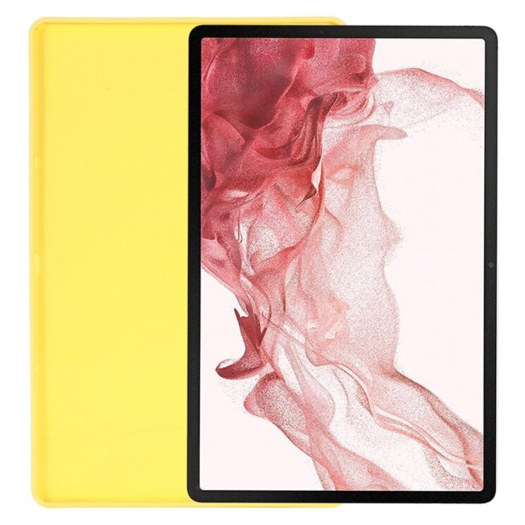 Защитный чехол Deexe Silicone Shell для Samsung Galaxy Tab S7 Plus (T970/975) / S8 Plus (T800/806) - Yellow: фото 4 из 12