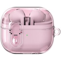 Захисний чохол Deexe Transcend Case для Samsung Galaxy Buds 3 / Buds 3 Pro - Transparent Pink: фото 1 з 1