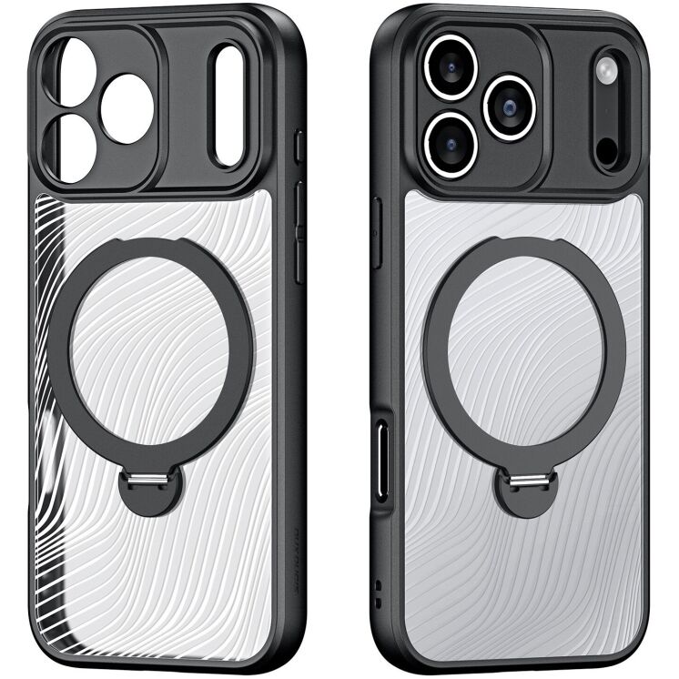 Защитный чехол DUX DUCIS Aimo Mag Series with Folding Stand для Apple iPhone 17 Pro - Black: фото 2 из 9