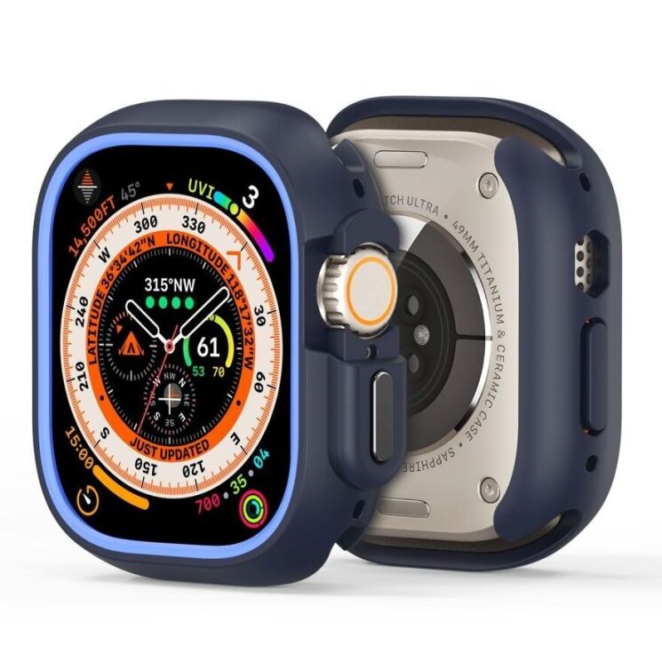Защитный чехол Dux Ducis Bamo Series для Apple Watch Ultra / Ultra 2 (49mm) - Midnight / Blue: фото 2 из 18