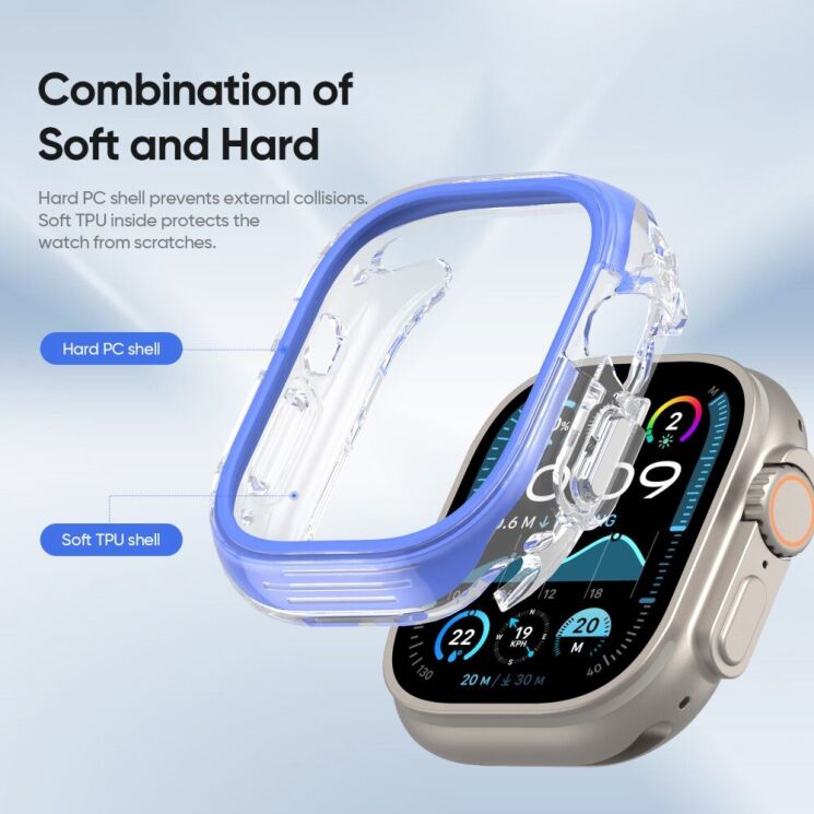 Защитный чехол DUX DUCIS Camo Series для Apple Watch Ultra / Ultra 2 (49mm) - Blue: фото 4 из 11