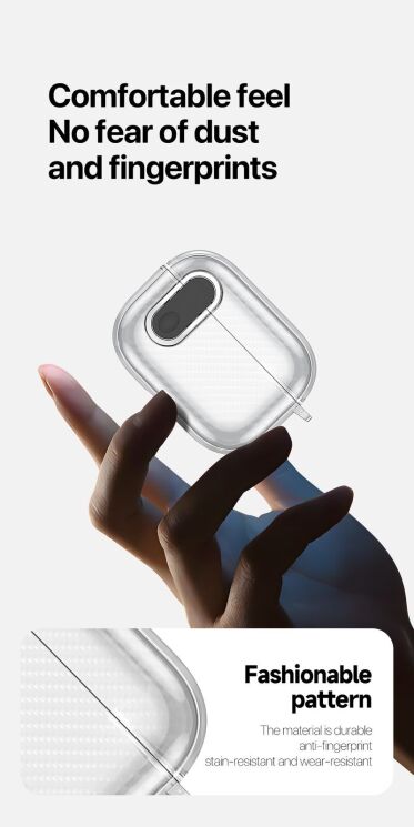 Защитный чехол DUX DUCIS PECK Series для Apple AirPods 1 / 2 - Clear: фото 8 из 19