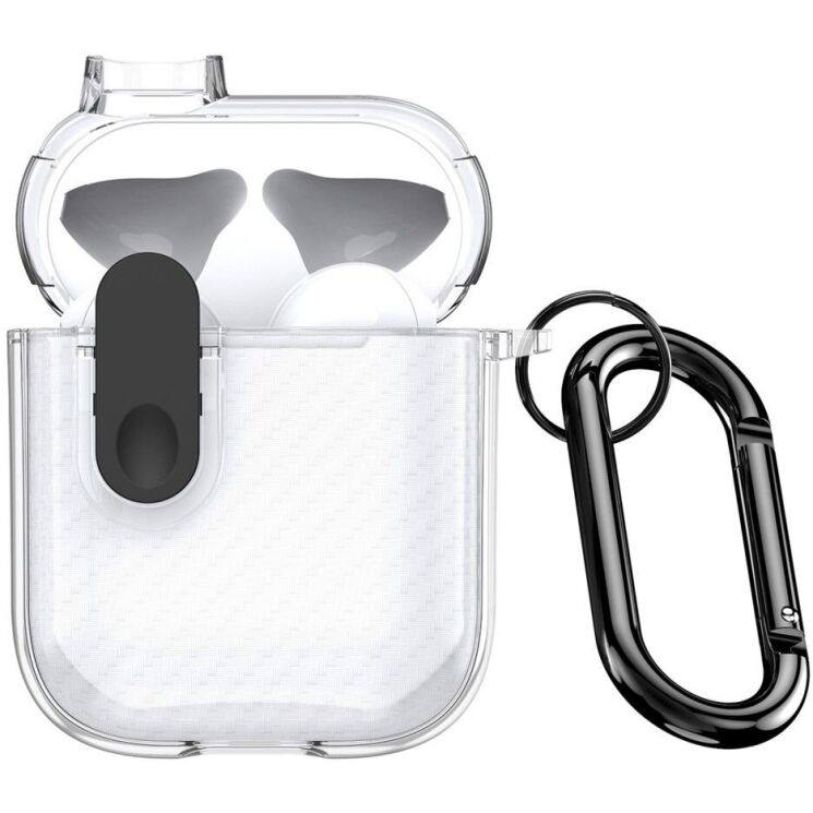 Защитный чехол DUX DUCIS PECK Series для Apple AirPods 1 / 2 - Clear Black: фото 1 из 19