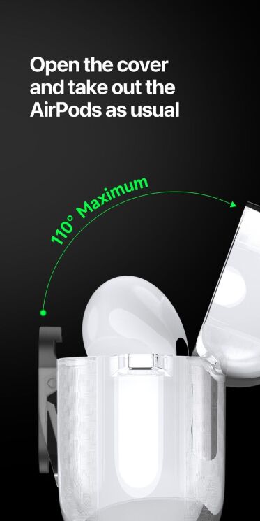 Защитный чехол DUX DUCIS PECK Series для Apple AirPods 1 / 2 - Clear: фото 11 из 19