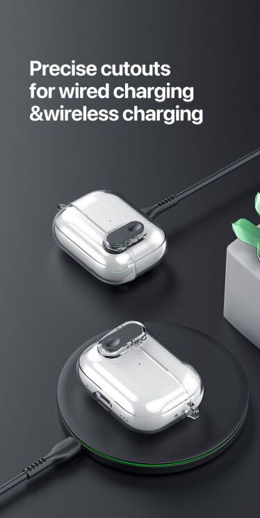 Защитный чехол DUX DUCIS PECK Series для Apple AirPods 1 / 2 - Clear: фото 14 из 19