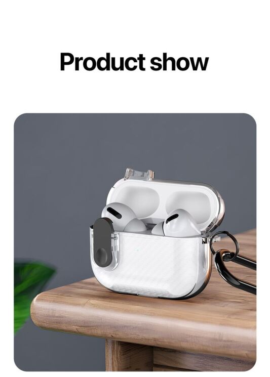 Защитный чехол DUX DUCIS PECK Series для Apple AirPods 1 / 2 - Clear: фото 15 из 19