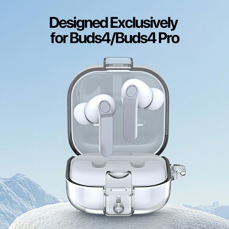 Захисний чохол Dux Ducis Seci Series для Samsung Galaxy Buds 4 / Buds 4 Pro - Transparent Black: фото 4 з 11