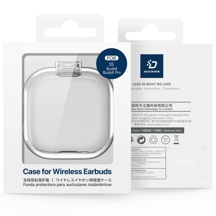 Захисний чохол Dux Ducis Seci Series для Samsung Galaxy Buds 4 / Buds 4 Pro - Transparent Black: фото 11 з 11