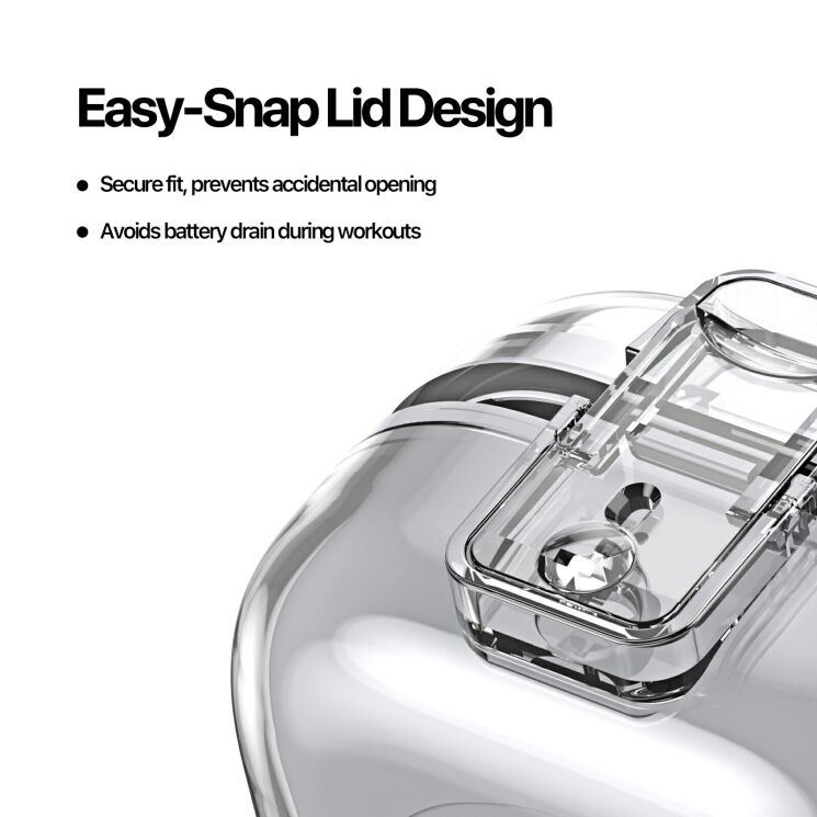 Захисний чохол Dux Ducis Seci Series для Samsung Galaxy Buds 4 / Buds 4 Pro - Transparent Black: фото 6 з 11