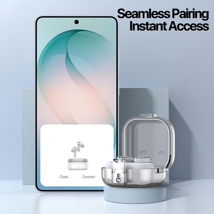 Захисний чохол Dux Ducis Seci Series для Samsung Galaxy Buds 4 / Buds 4 Pro - Transparent Black: фото 9 з 11