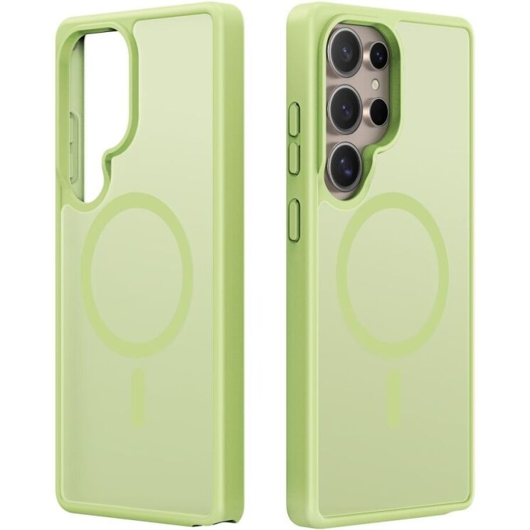 Защитный чехол DUX DUCIS Yind Series MagSafe для Samsung Galaxy S25 Ultra (S938) - Lime / Green: фото 2 из 9