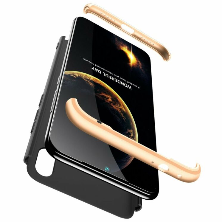 Защитный чехол GKK Double Dip Case для Xiaomi Redmi 7 - Black / Gold: фото 2 из 6