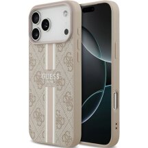 Защитный чехол Guess 4G Printed Stripes MagSafe для iPhone 17 Pro Max (GUHMP17XP4RPSP) - Pink: фото 1 из 9